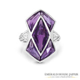 Fancy Amethyst "Batman" Ring