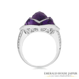 Fancy Amethyst "Batman" Ring