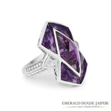 Fancy Amethyst "Batman" Ring