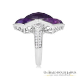 Fancy Amethyst "Batman" Ring