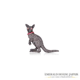 Kangaroo Ruby & Diamonds Brooch - Emerald House Jaipur