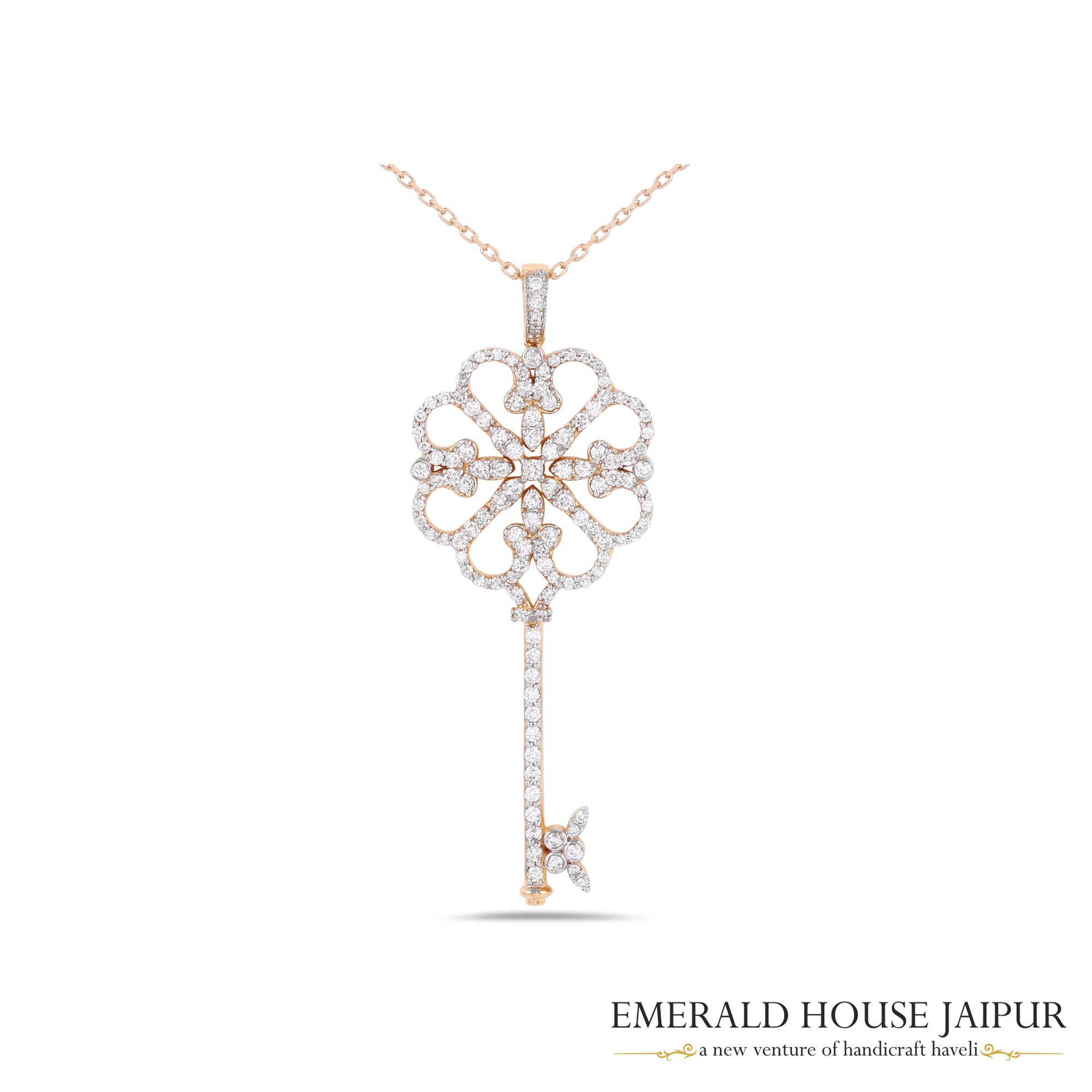 Keymaster Diamonds Brooch - Emerald House Jaipur