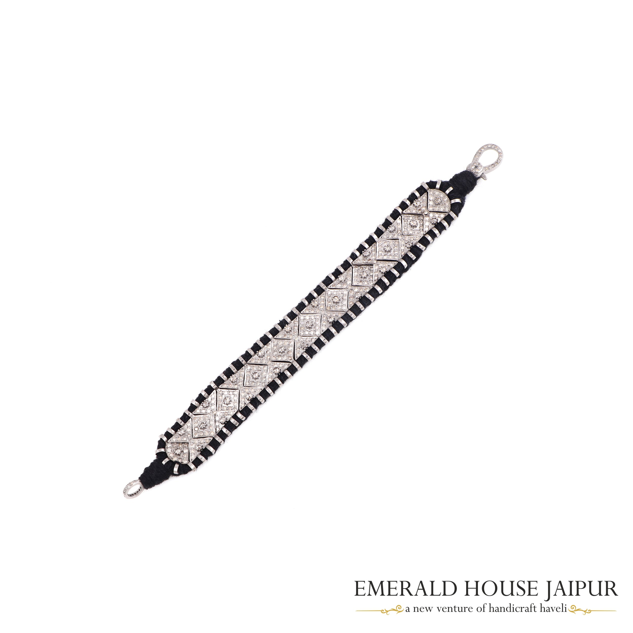Kite Design Diamonds Bracelet - Emerald House Jaipur