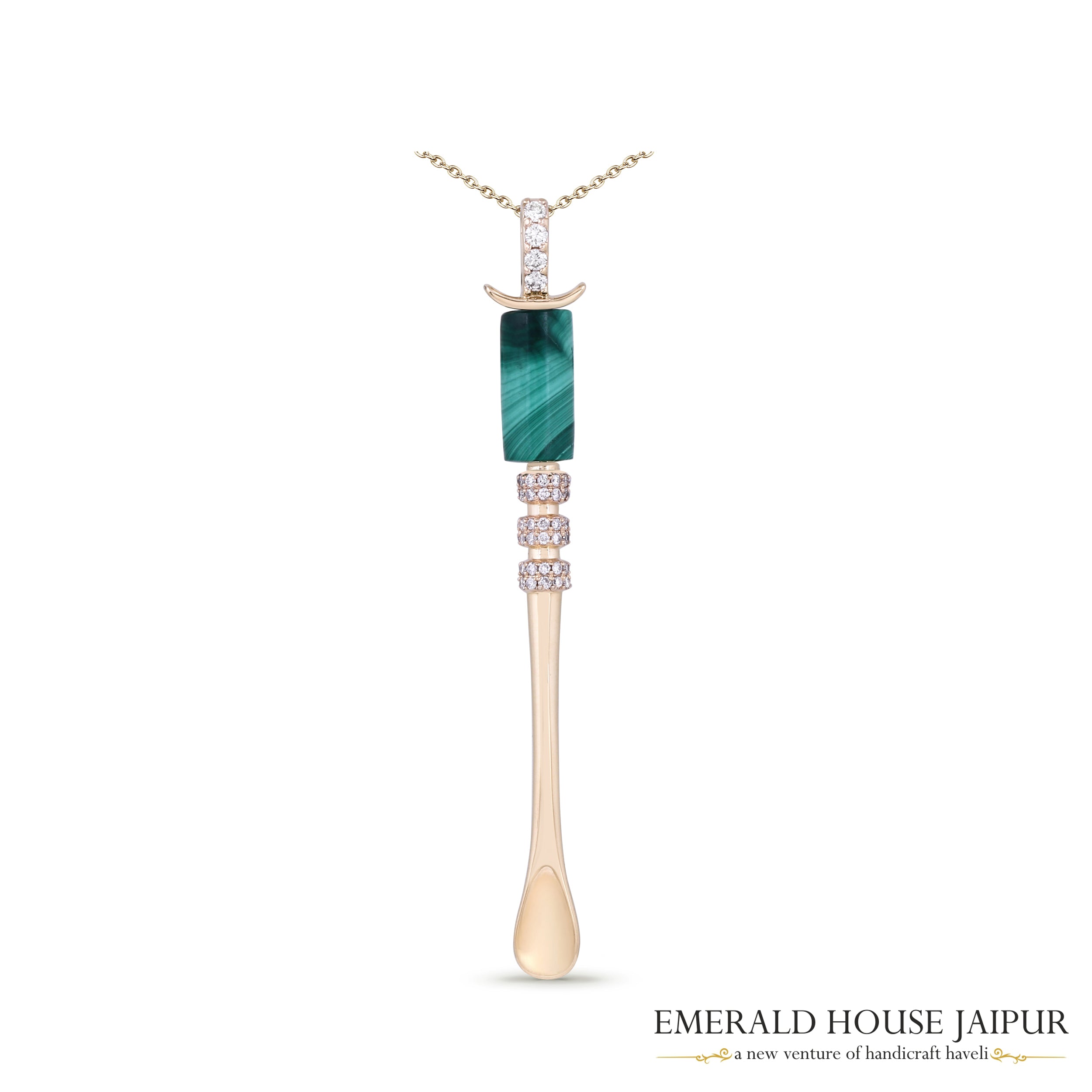 Men's Gold Scoop Clip On Brooch - Emerald House Jaipur