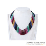 Multi Precious 6 Beads Necklace - Emerald House Jaipur