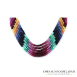 Multi Precious 6 Beads Necklace - Emerald House Jaipur