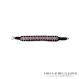 Oval Ruby & Diamonds Bracelet - Emerald House Jaipur