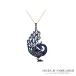 Peacock Brooch cum Pendant - Emerald House Jaipur