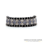 Quad Round Sapphires & Diamonds Bracelet - Emerald House Jaipur