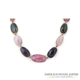 Sri Lankan Multi Tourmaline Faceted Tumble Neckalce - Emerald House Jaipur