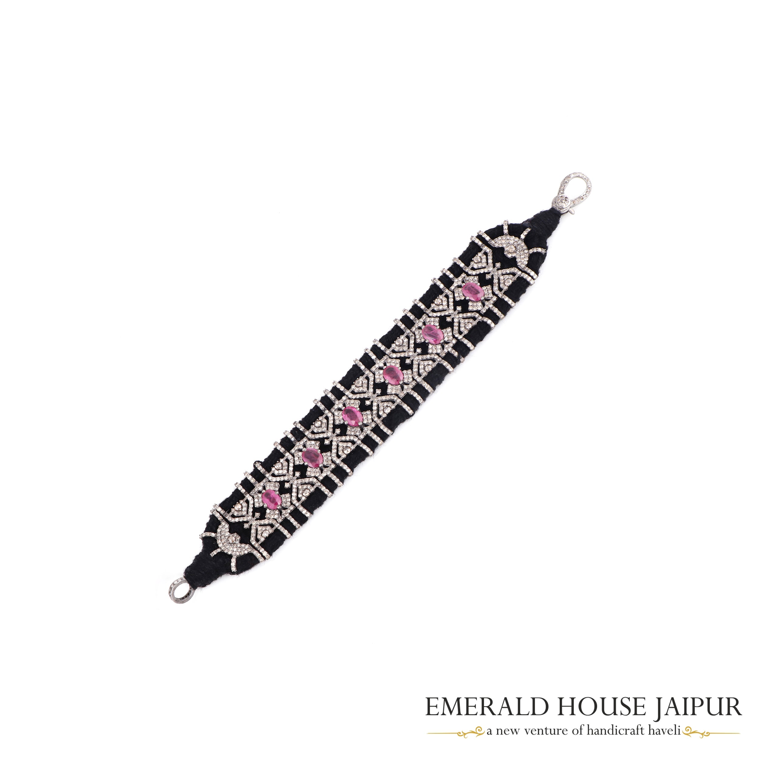Tiny Ruby & Diamonds Bracelet - Emerald House Jaipur