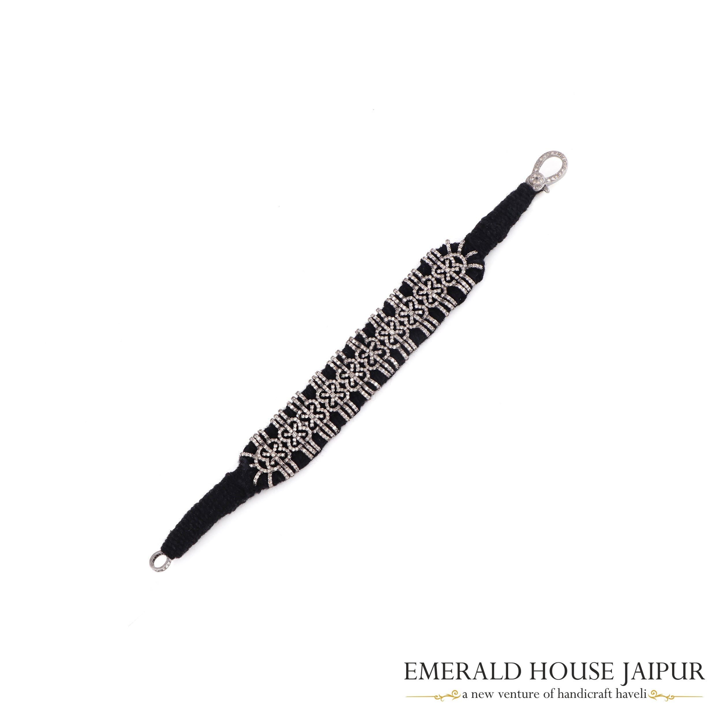 X Cross Diamonds Bracelet - Emerald House Jaipur
