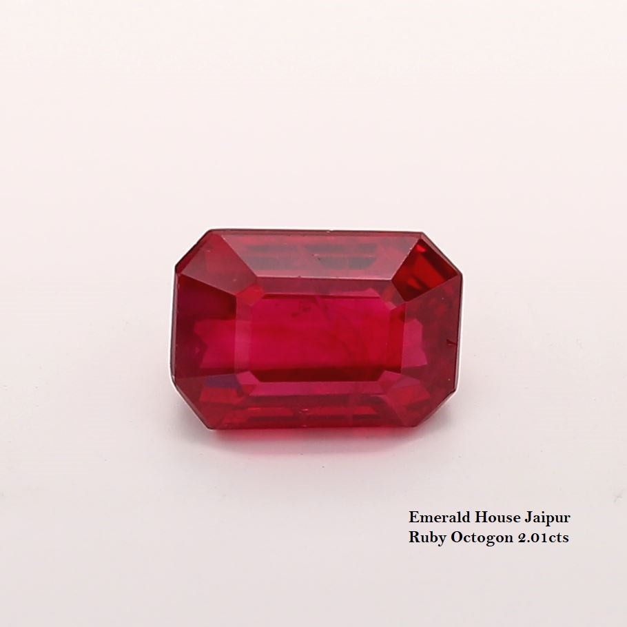 Mozambique Ruby Octagon 2.01 cts - Emerald House Jaipur